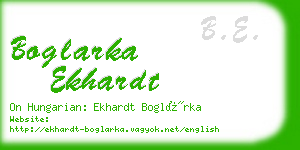 boglarka ekhardt business card